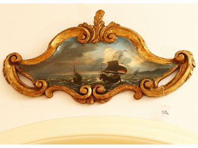 Coppia di Sovrapporta in Legno Intagliato