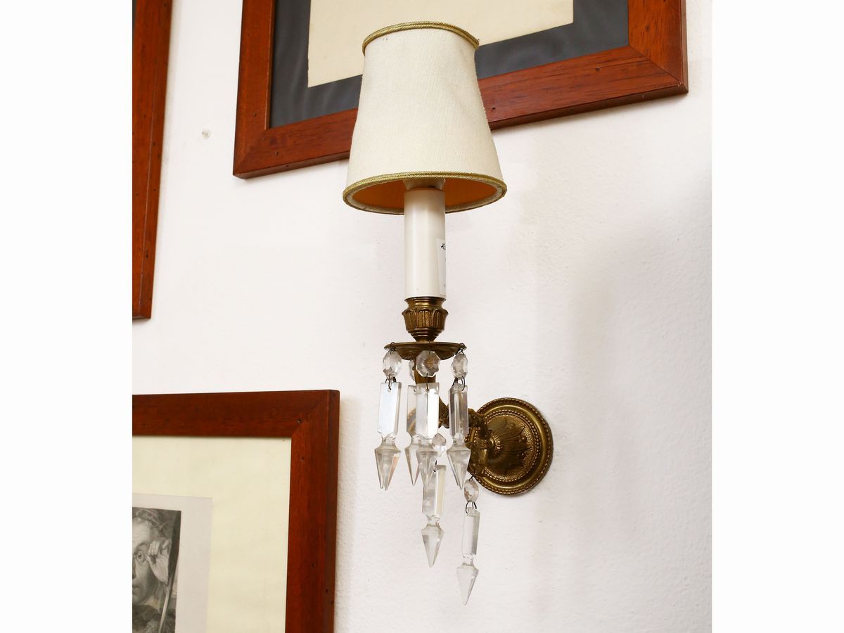 Piccolo Lampadario in Metallo Dorato