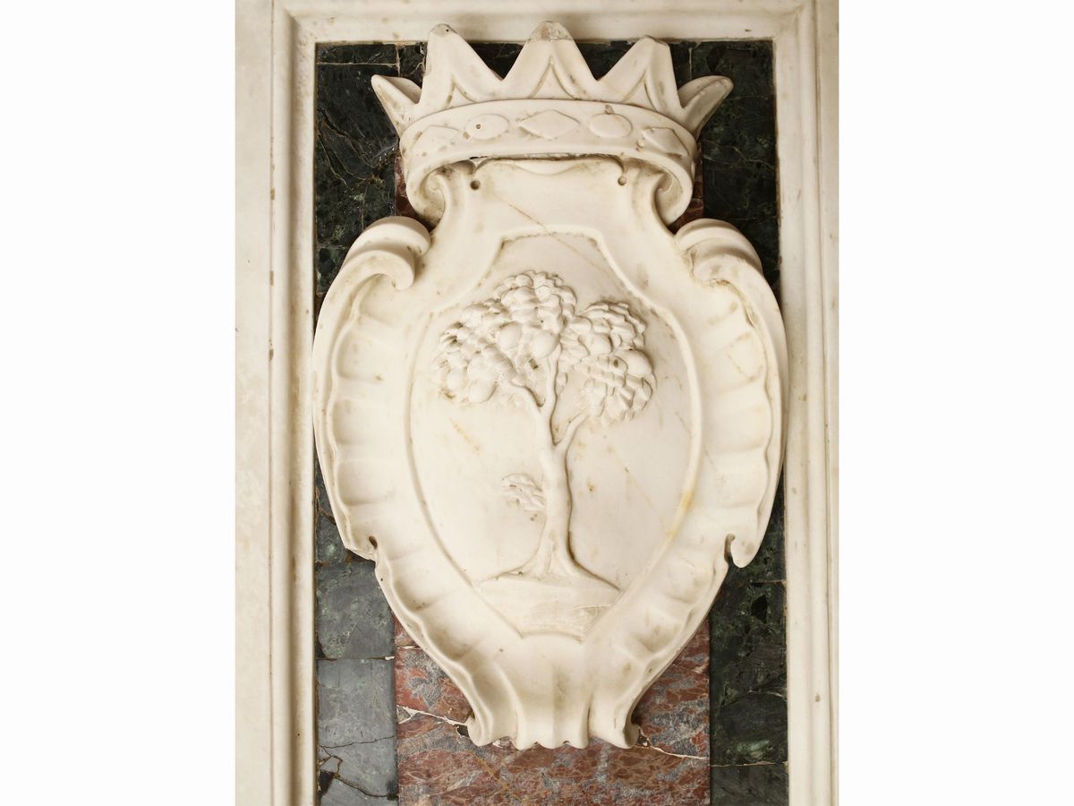 Coppia di Pannelli in Marmi Policromi