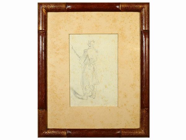 Soldier study  (late 19th century / early 20th century)  - Auction Furniture and Paintings from the Piero Quaglia Foundation - Maison Bibelot - Casa d'Aste Firenze - Milano