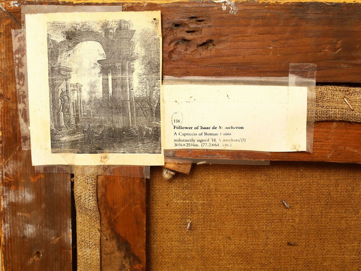 Scuola Napoletana del XVIII Secolo - Capriccio con Personaggi