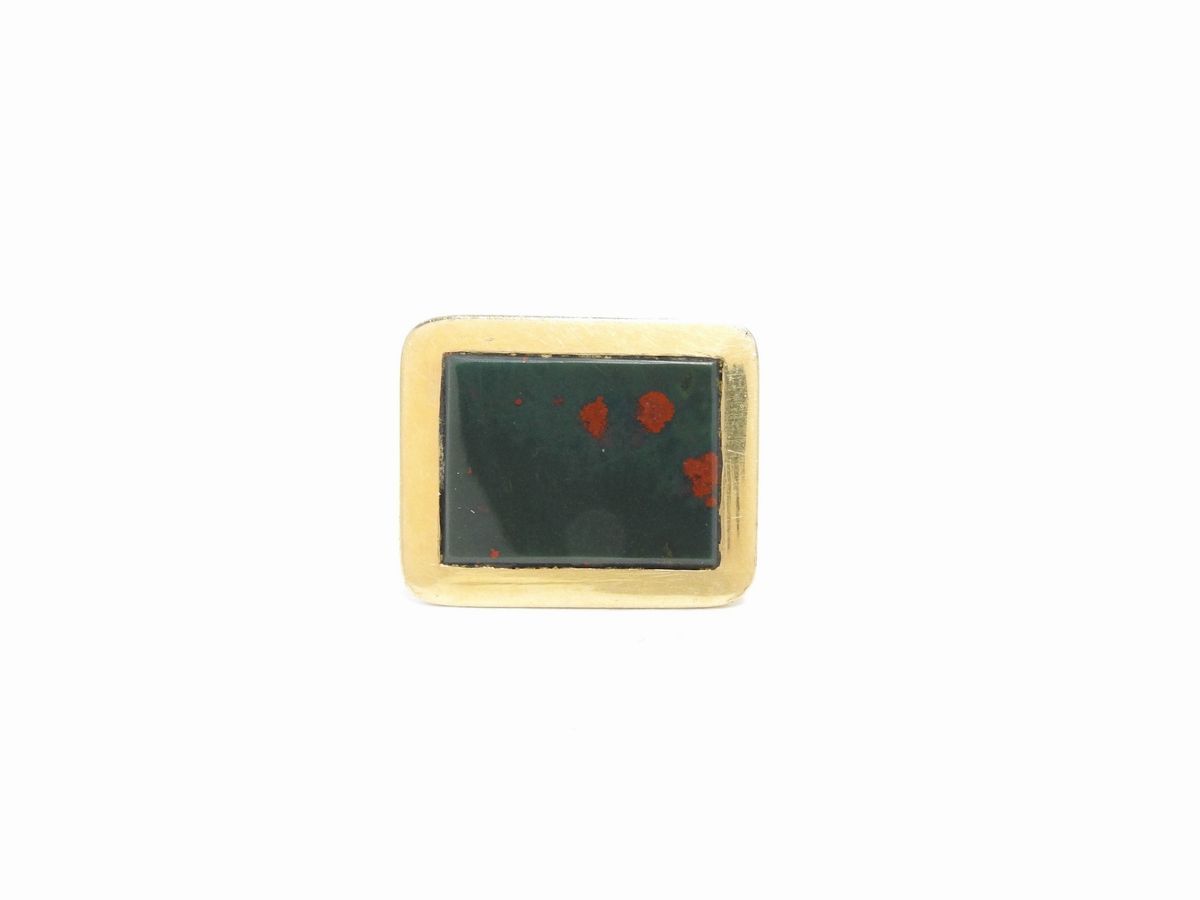 Pendente Sigillo in Oro Giallo con Diaspro