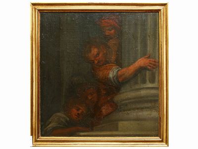 Personaggi Maschili tra Elementi Architettonici