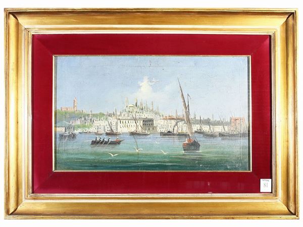 View of the Bosphorus  (19th / 20th century)  - Auction Furniture and Paintings from the Piero Quaglia Foundation - Maison Bibelot - Casa d'Aste Firenze - Milano