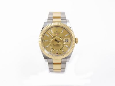 Orologio da Polso per Uomo Rolex Sky-dweller in Acciaio e Oro Giallo