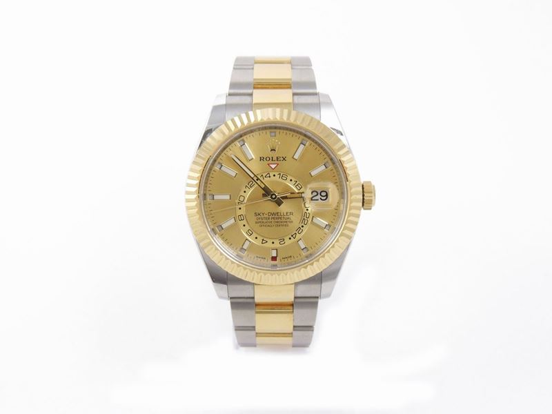 Orologio da Polso per Uomo Rolex Sky-dweller in Acciaio e Oro Giallo