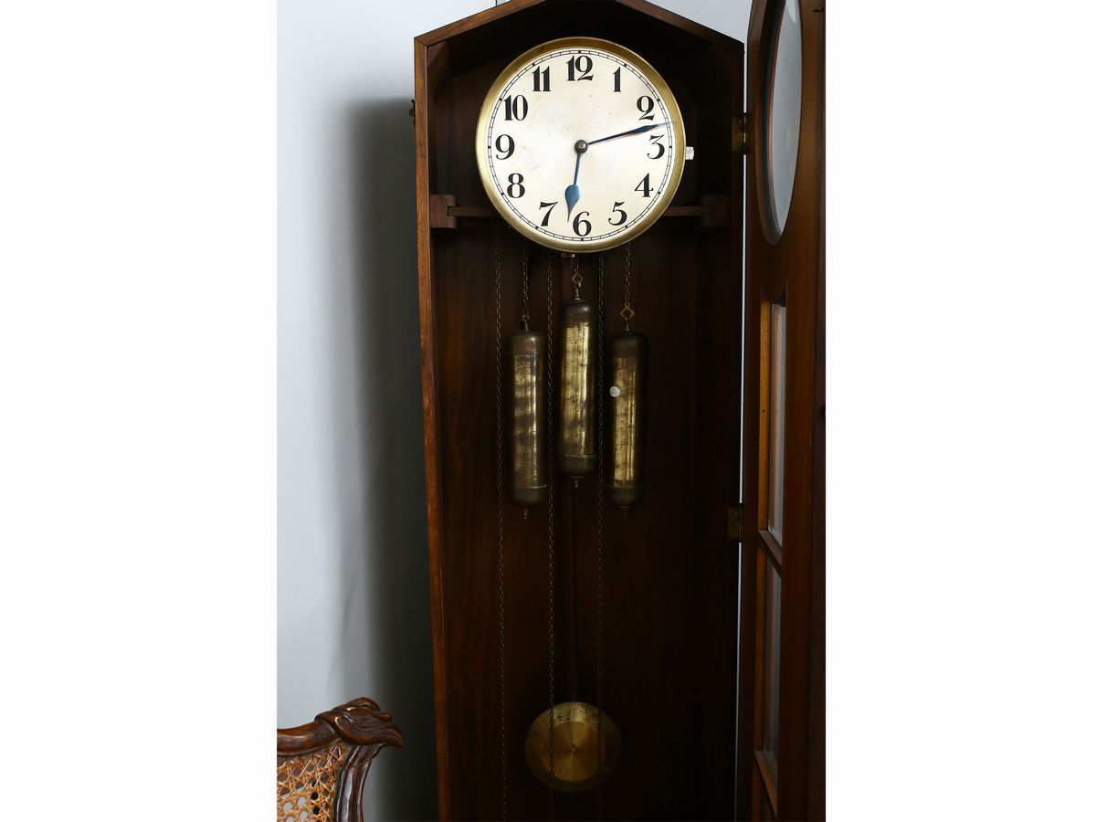 Orologio a Colonna in Mogano