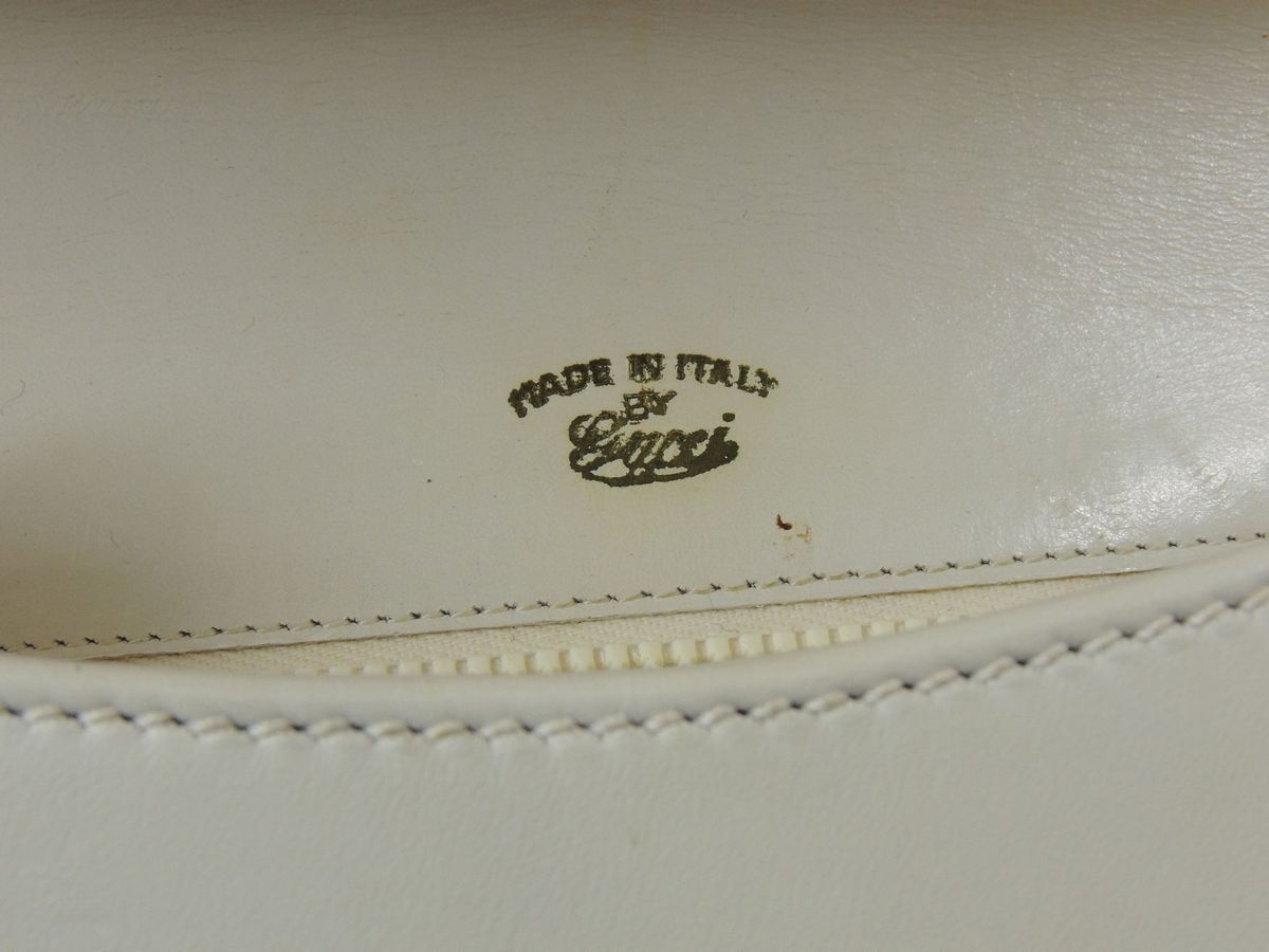 Borsa a Spalla in Pelle Bianca, Gucci