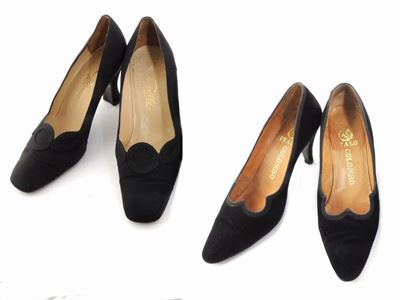 Due Paia di Scarpe in Raso e Camoscio , Grilli e Italo Colombo