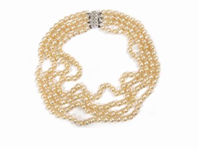 Collana Bijoux Multifilo Perle