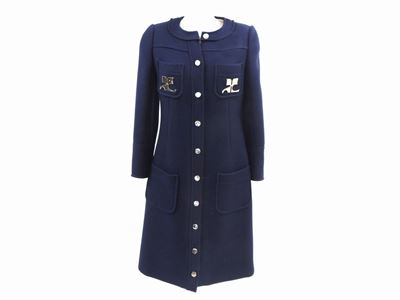 Cappotto in Lana Blue, Courrèges Paris