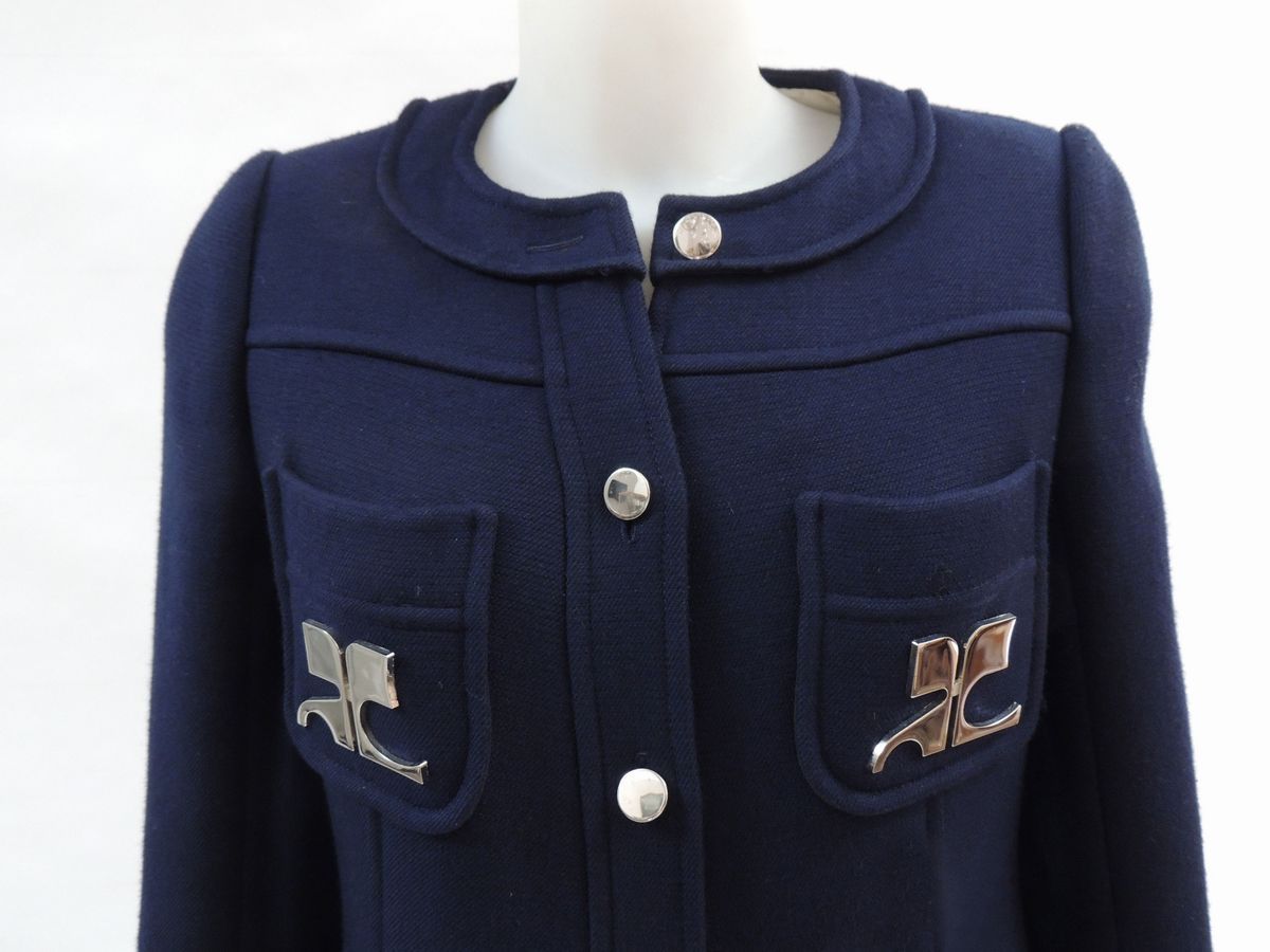 Cappotto in Lana Blue, Courrèges Paris