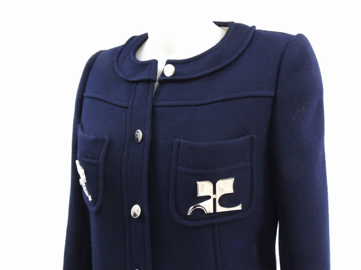 Cappotto in Lana Blue, Courrèges Paris