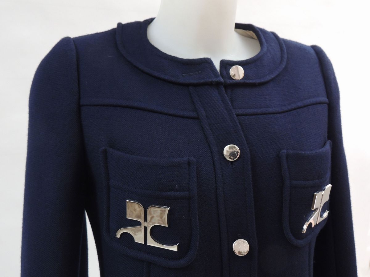 Cappotto in Lana Blue, Courrèges Paris