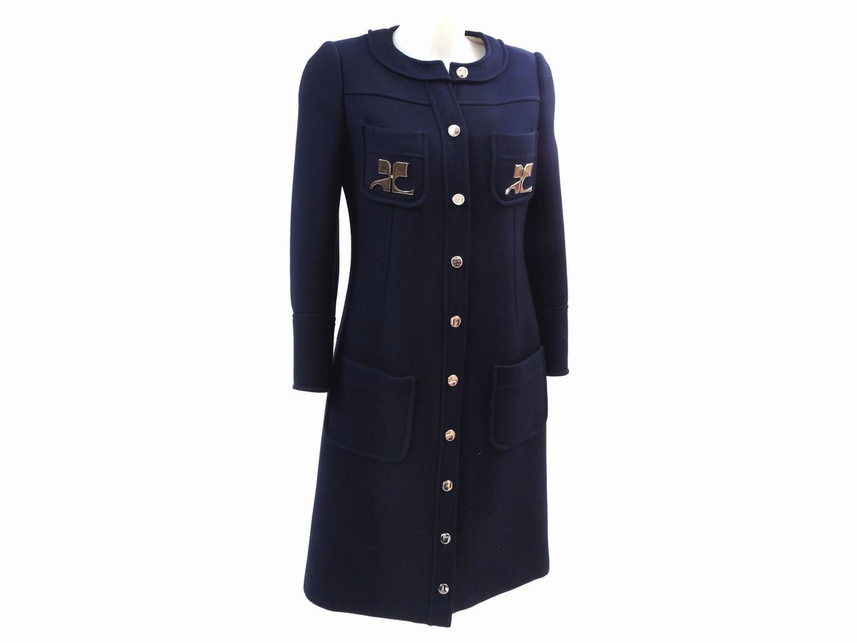 Cappotto in Lana Blue, Courrèges Paris