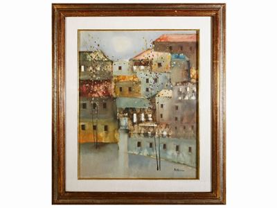 Scorcio di Città con Alberi
