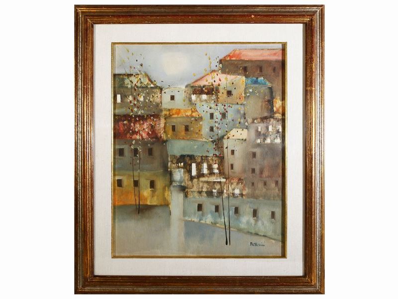Lido Bettarini - Scorcio di Città con Alberi