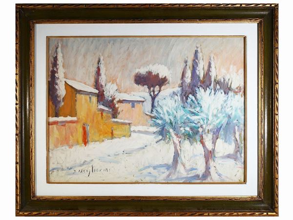 Dino Migliorini : Snowy landscape  - Auction Modern and Contemporary Art - Maison Bibelot - Casa d'Aste Firenze - Milano