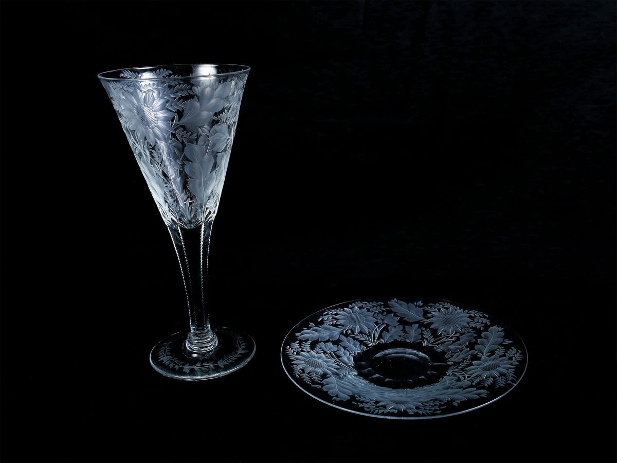 Serie di Sei Bicchieri in Cristallo