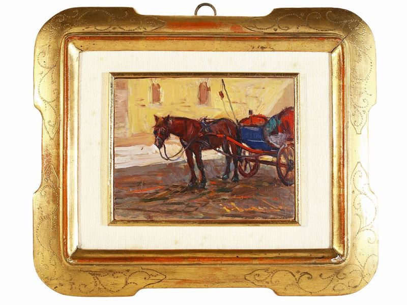 Giorgio Luxardo - Cavallo con Calesse Piazza della Signoria