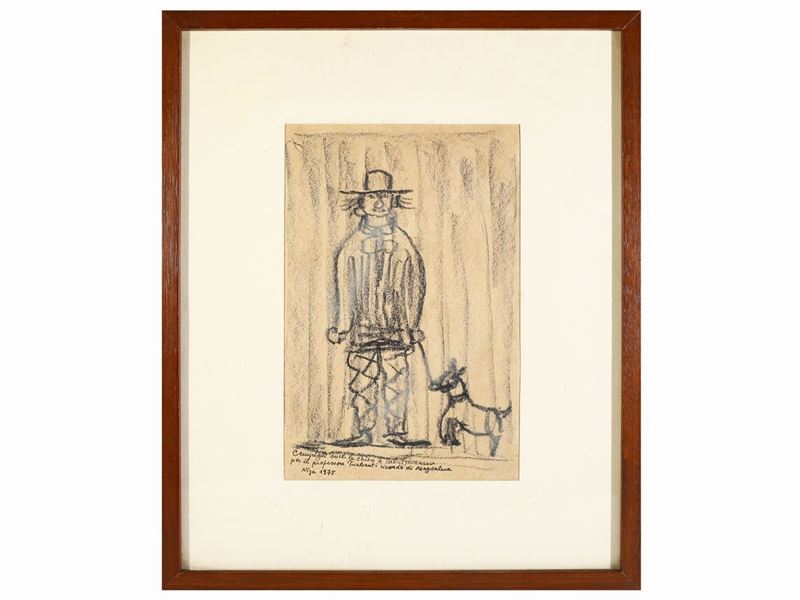 Magdalena Radulescu - Campigli Avec le Chien À Montparnasse 1975