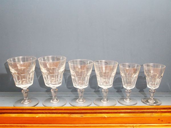 Set of crystal glasses, Baccarat