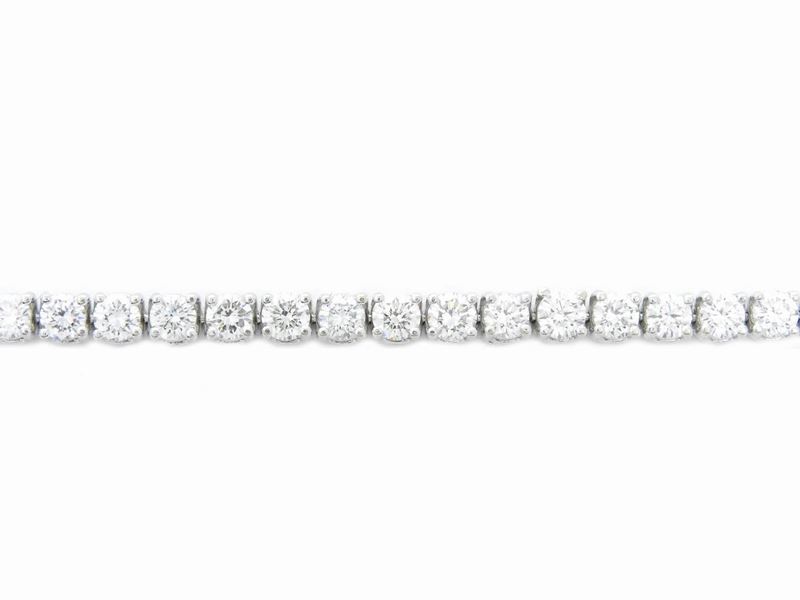 Bracciale Tennis in Oro Bianco con Diamanti