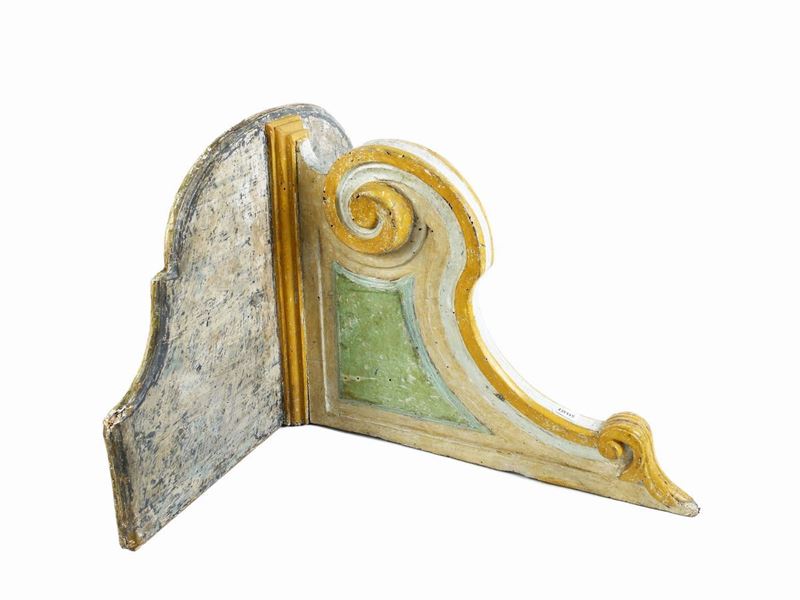 Mensola in Legno Laccato Dipinto a Finto Marmo