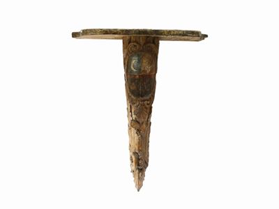 Mensola in Legno Intagliato e Laccato