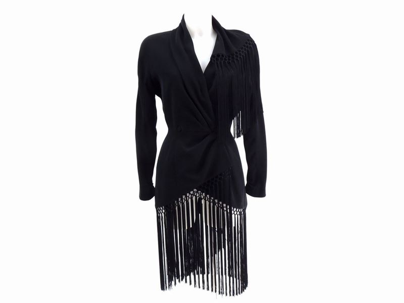 Giacca in Viscosa Nera, Thierry Mugler Paris