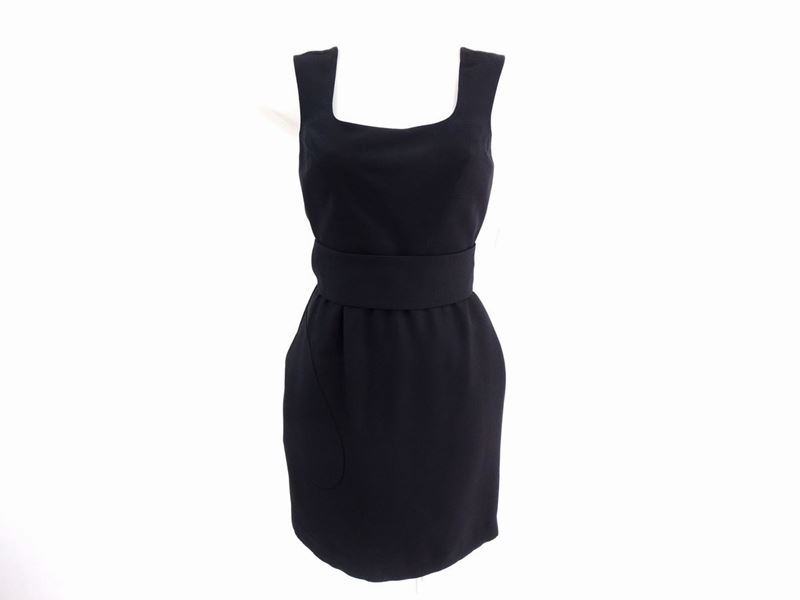 Mini Abito in Seta Nera, Thierry Mugler Paris