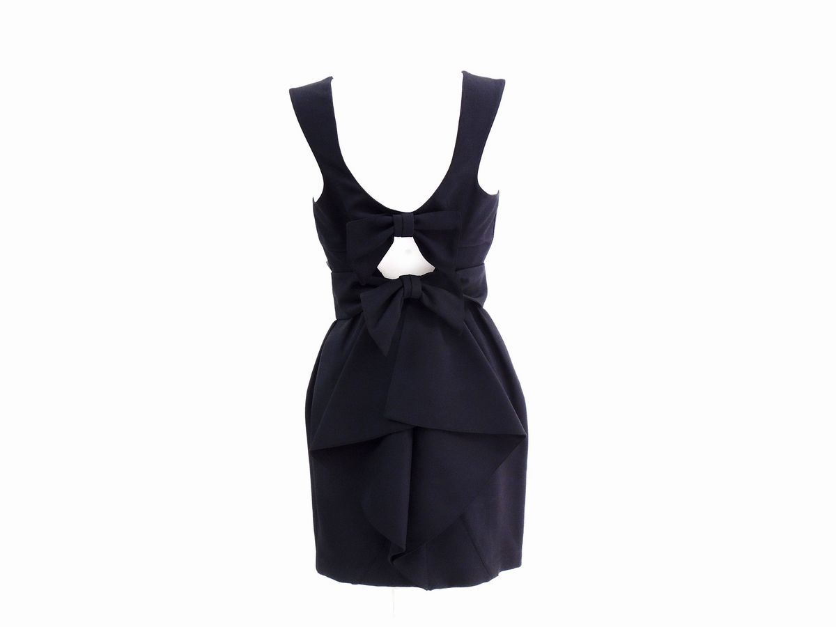 Mini Abito in Seta Nera, Thierry Mugler Paris