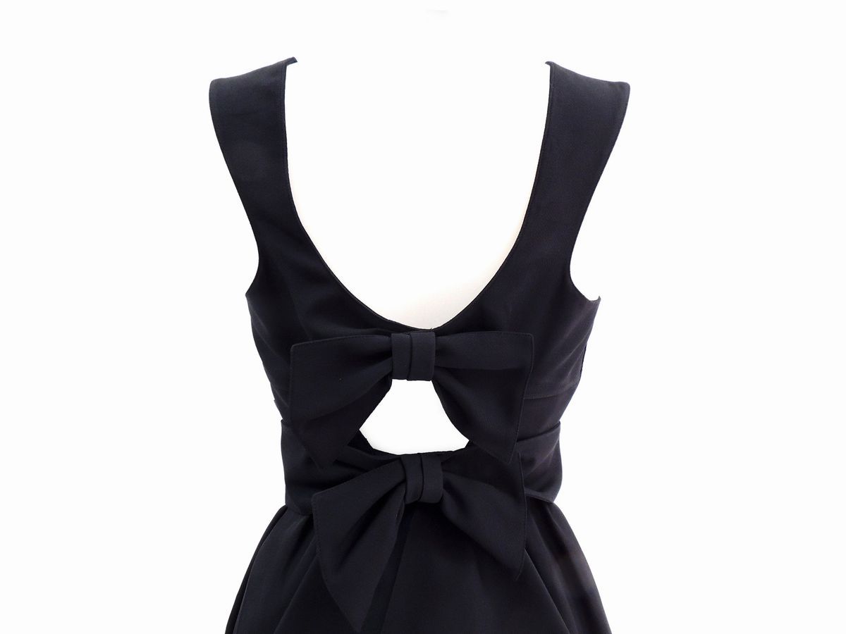 Mini Abito in Seta Nera, Thierry Mugler Paris