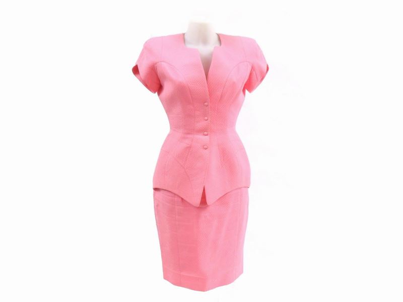 Tailleur in Cotone Piquet Rosa, Thierry Mugler Paris