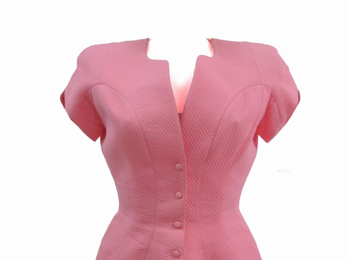 Tailleur in Cotone Piquet Rosa, Thierry Mugler Paris