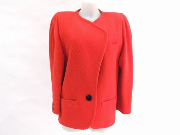 Red wool jacket, Krizia