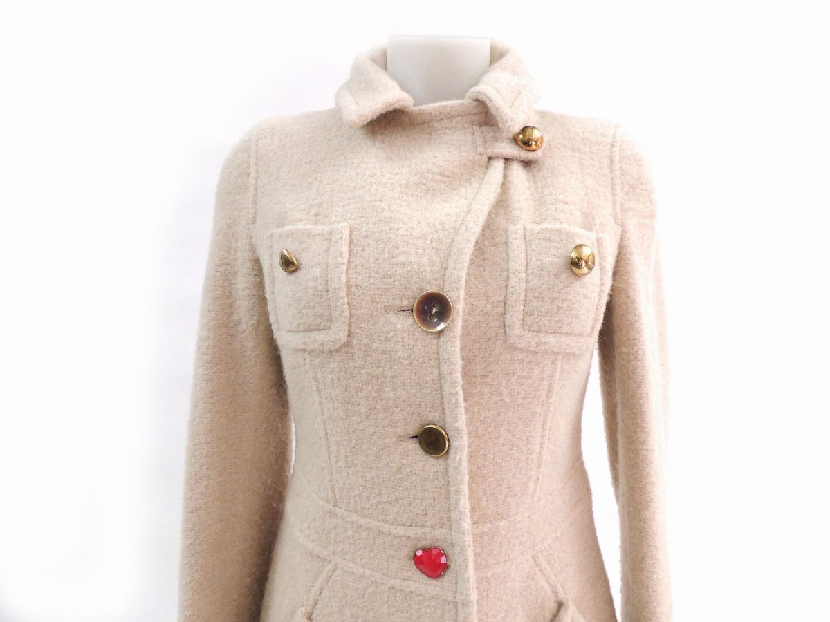 Cappotto in Lana Avorio, Moschino
