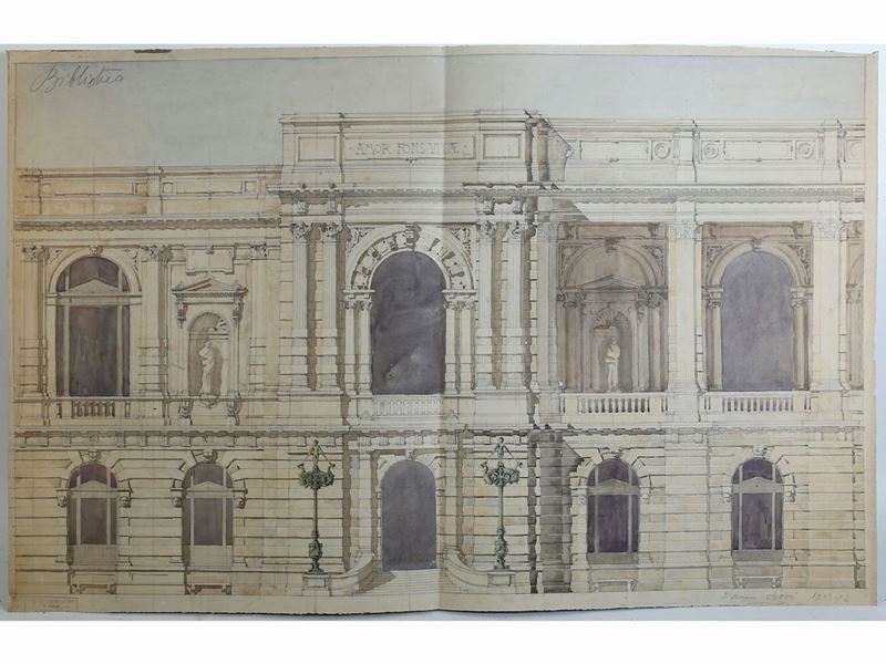 Studio Architettonico di una Biblioteca, 1912