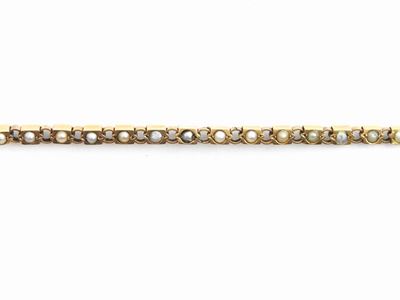 Catena per Orologio da Taschino in Oro Rosa con Microperle
