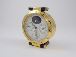 Orologio da Tavolo in Acciaio Pasha De Cartier