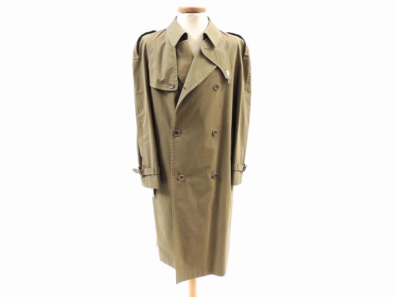 Trench da Uomo in Cotone Verde Militare, Allegri