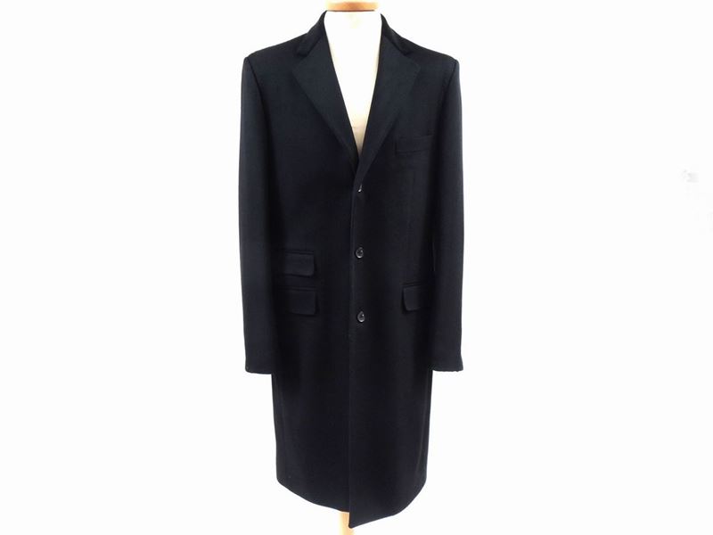Cappotto in Pura Lana Nera, John Richmond