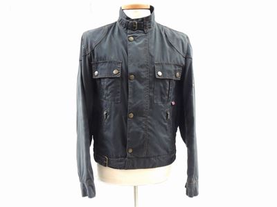 Giubbotto da Uomo in Tela Cerata Antracite, Belstaff