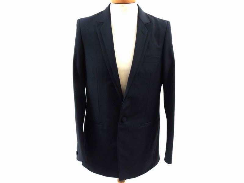 Smoking da Uomo in Pura Lana Blu Notte, Gianni Versace