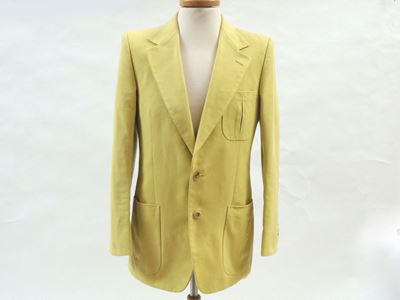 Giacca da Uomo in Cotone Giallo Ocra, Yves Saint Laurent