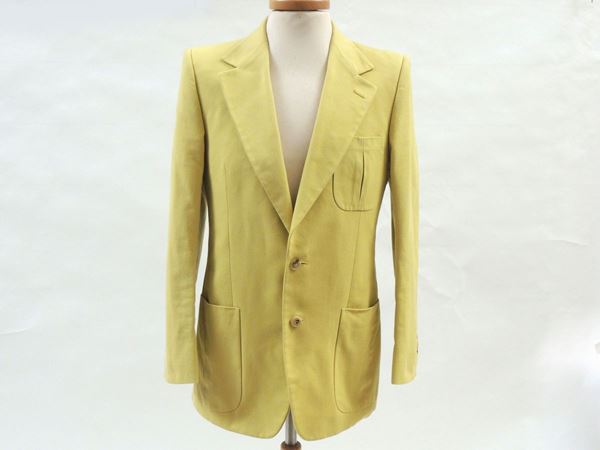 Ocher yellow cotton jacket, Yves Saint Laurent  - Auction Fashion Vintage and Costume Jewelry / A men's wardrobe - Maison Bibelot - Casa d'Aste Firenze - Milano