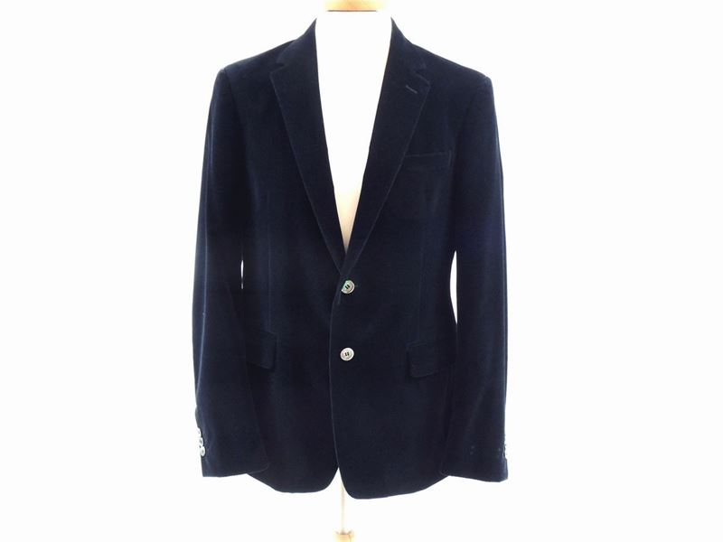 Giacca da Uomo in Velluto Blu Notte, Prada