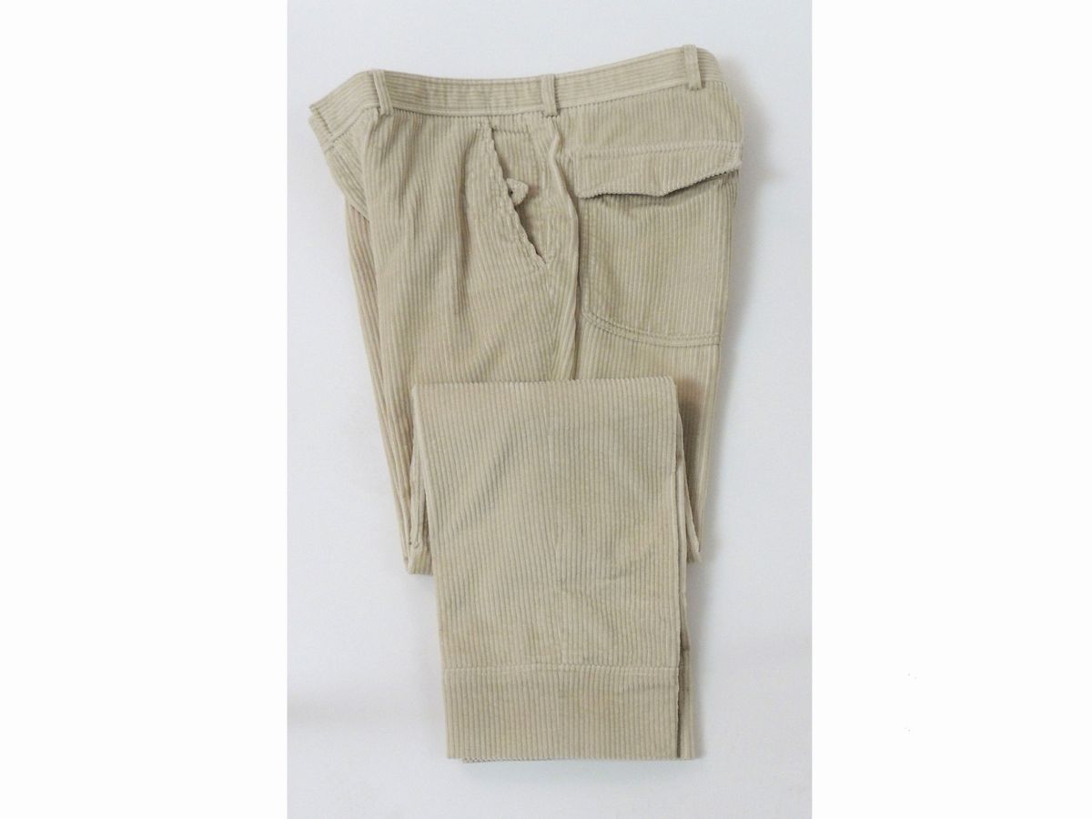 Completo da Uomo in Velluto a Coste Beige, Yves Saint Laurent