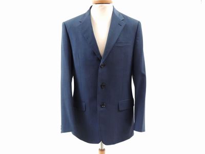 Completo da Uomo in Lana e Mohair Color Aviazione, Prada