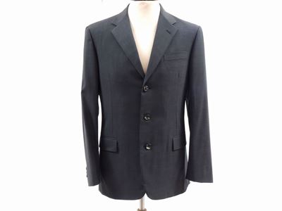 Completo da Uomo in Lana Color Ardesia, Prada